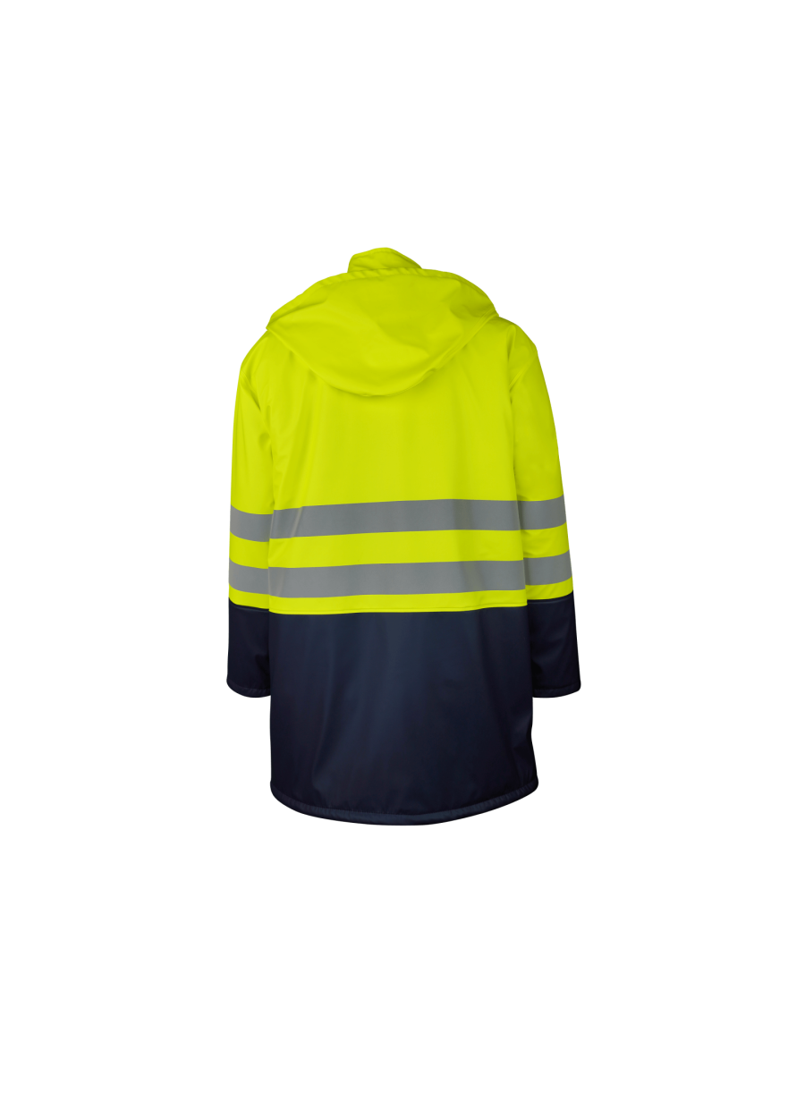 Сигнальная утепленная куртка из ПУ, со съемным жилетом