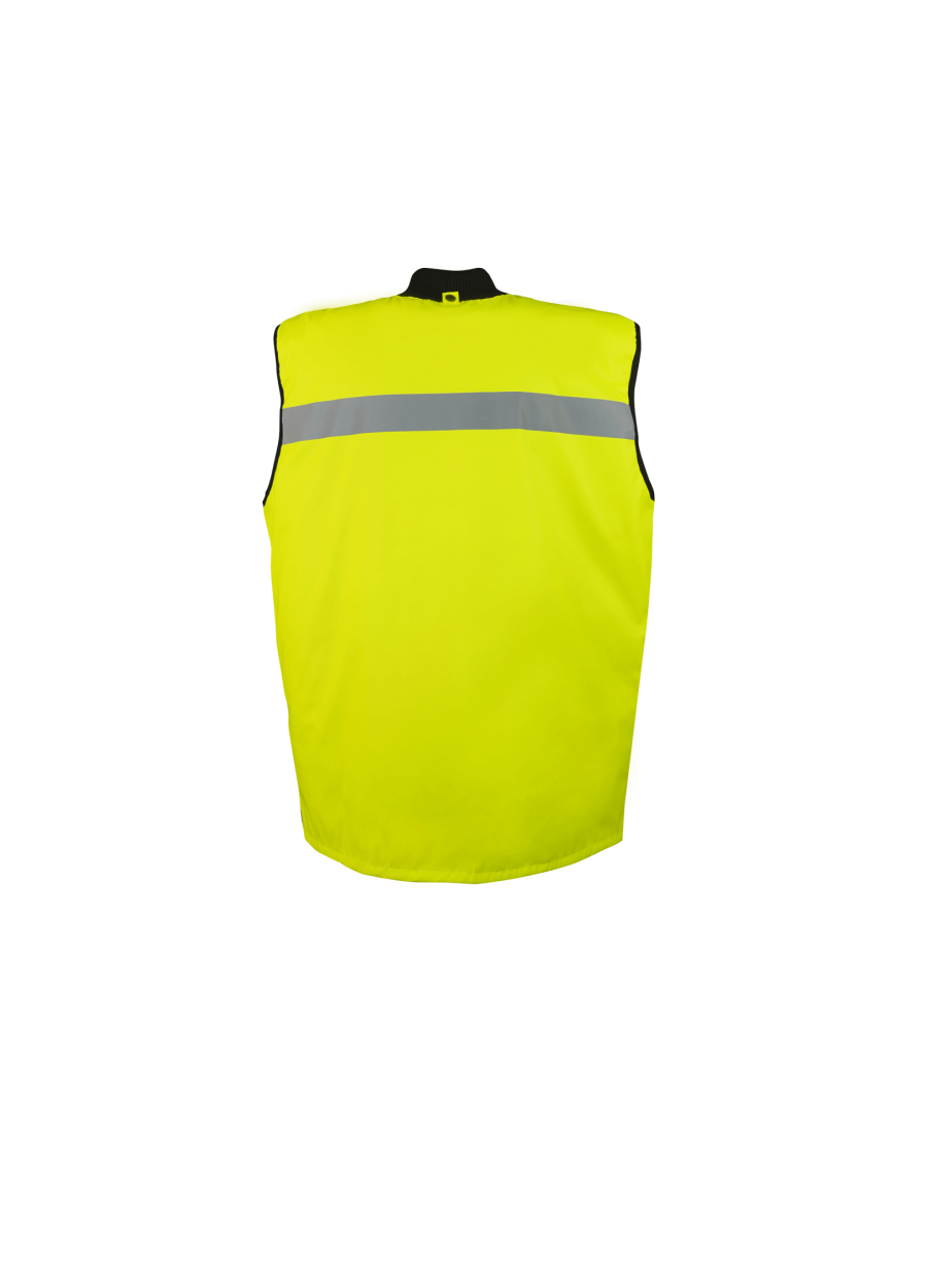 Сигнальная утепленная куртка из ПУ, со съемным жилетом